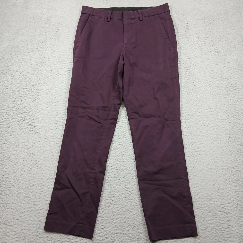 Express Slim Fit‎ Stretch Pants Mens 28x30 Plum Dress